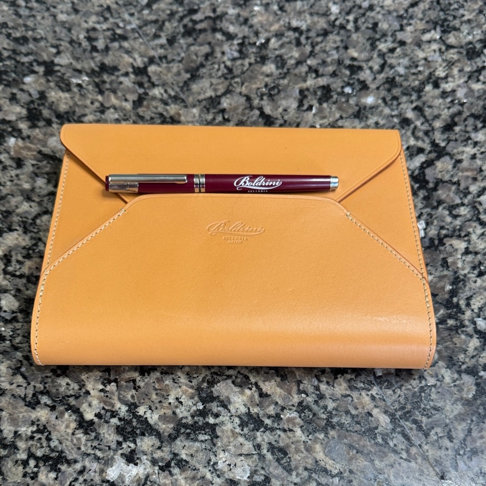 Baldinini Tangerine Leather Clutch